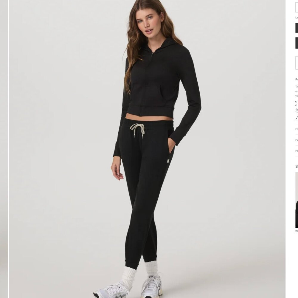 Vuori Black Track Joggers with Contrast Drawstring